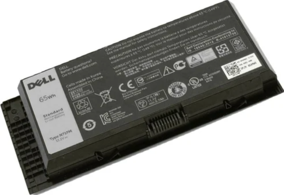 65Whr 6 Cell Battery for Dell Prec M4600 M4700 M4800 M6600 - TechExpress