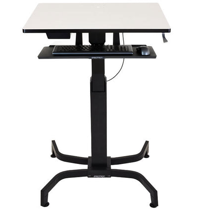 WorkFit-PD, Sit-Stand Desk (light grey) - TechExpress