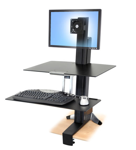 WorkFit-S, Single-LD, Worksurface & Large Kybd Tray - TechExpress