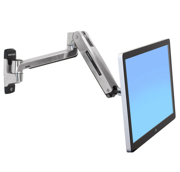 LX HD Sit-Stand Wall Mount LCD Arm, Polished - TechExpress