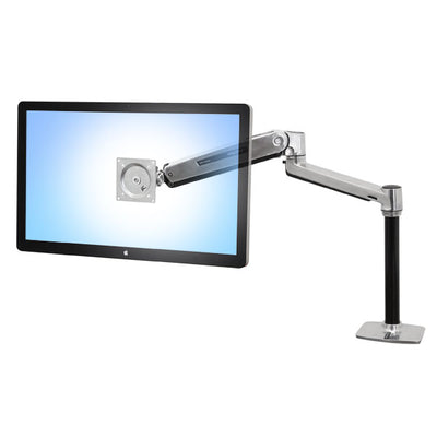 LX HD Sit-Stand Desk Mount LCD Arm, Polished - TechExpress