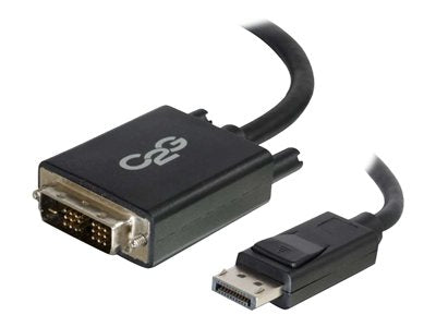 2m DisplayPort Male to Single Link DVI-D Male Adapter Cable - Black - TechExpress