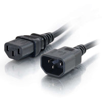 1m 18 AWG Computer Power Extension Cord (IEC320C13 to IEC320C14) - TechExpress 