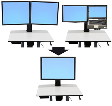 WorkFit - C Convert-to-Single HD Kit from Dual or LCD & Laptop - TechExpress