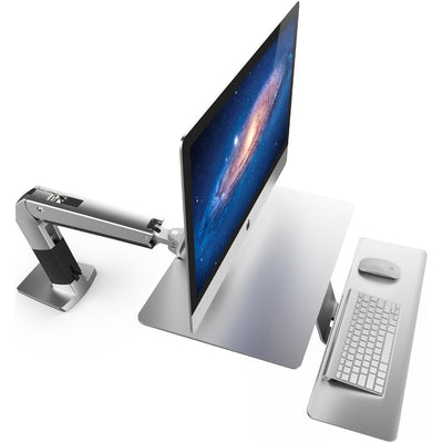 Apple Compatible Ergotron WorkFit-A Sit-Stand Workstation, Silver - TechExpress