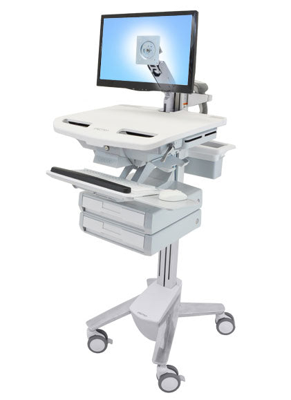 StyleView® Cart with LCD Arm, 2 Drawers - TechExpress