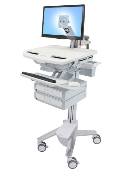 StyleView® Cart with LCD Arm, 2 Drawers - TechExpress