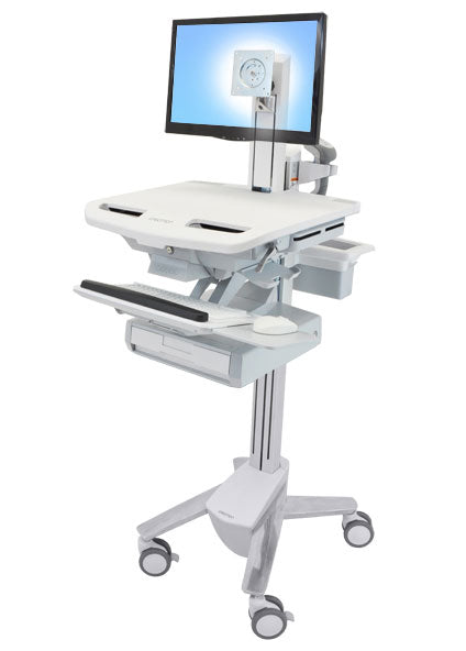 StyleView® Cart with LCD Pivot, 1 Drawer - TechExpress