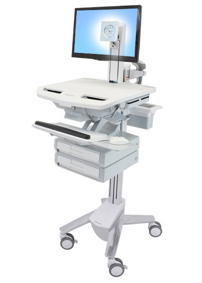 StyleView® Cart with LCD Pivot, 2 Drawers - TechExpress