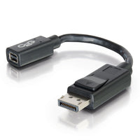 15cm DisplayPort Male to Mini DisplayPort Female Adapter Converter - Black - TechExpress 
