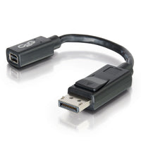 15cm DisplayPort Male to Mini DisplayPort Female Adapter Converter - Black - TechExpress