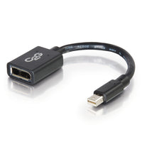 15cm Mini DisplayPort Male to DisplayPort Female Adapter Converter - Black - TechExpress 