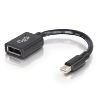 15cm Mini DisplayPort Male to DisplayPort Female Adapter Converter - Black - TechExpress
