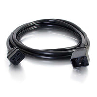 2m 16 AWG 250 Volt 16 Amp Power Extension Cord (IEC 60320 C20 to IEC 60320 C19) - TechExpress