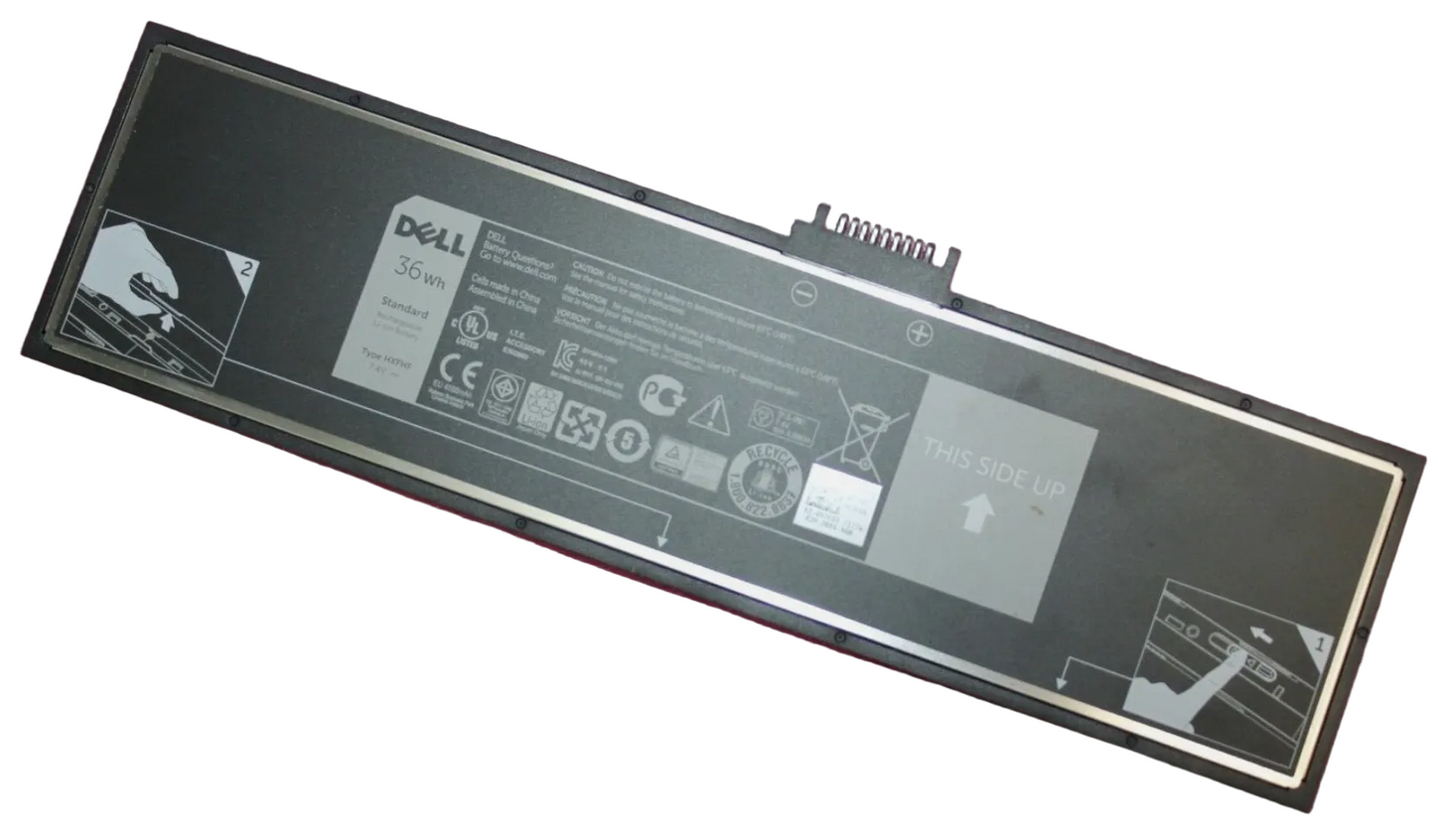 Dell laptop battery on a white background