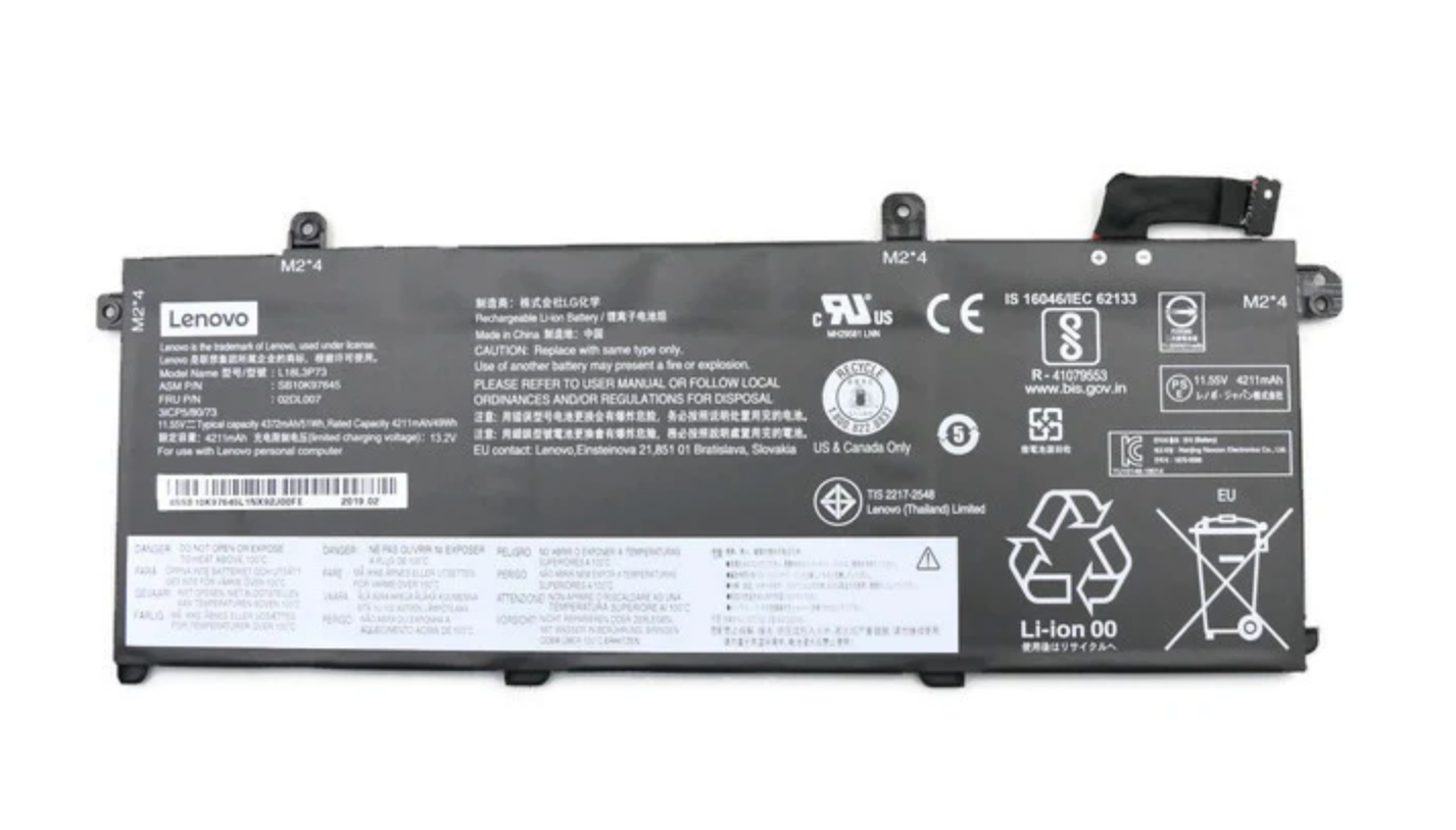 Lenovo Battery 50Whr 3 Cell - ThinkPad T490, T495, P43s, T14