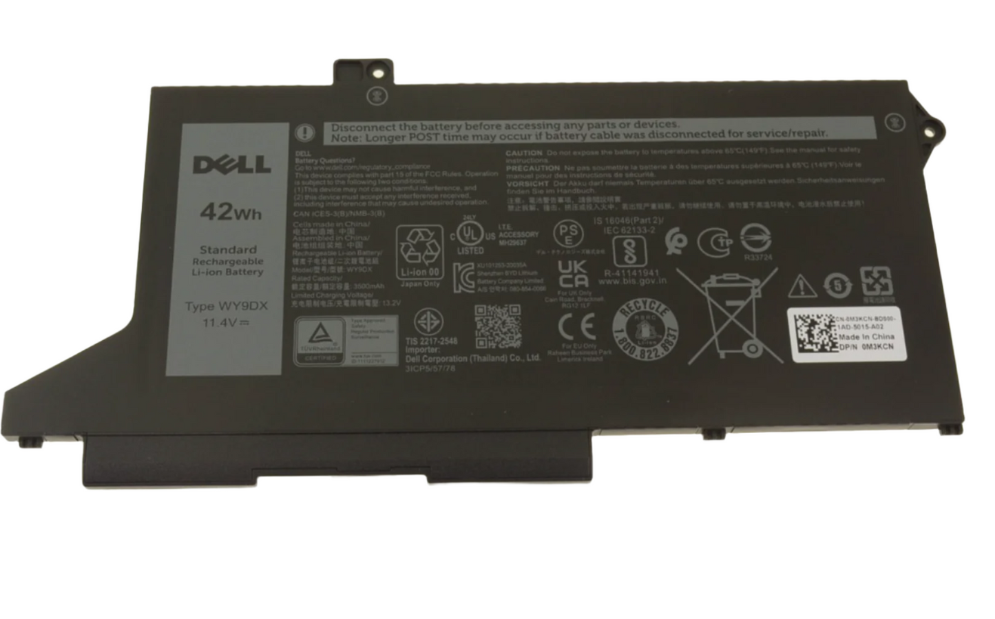 Dell Original 42Whr 3 Cell Battery-Lat 5420,5520, Prec 3560