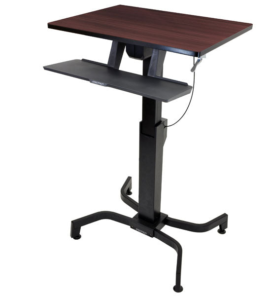 WorkFit-PD, Sit-Stand Desk (walnut) - TechExpress 