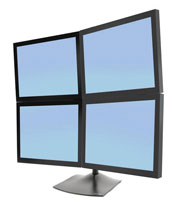 DS100 Quad-Monitor Desk Stand - TechExpress 