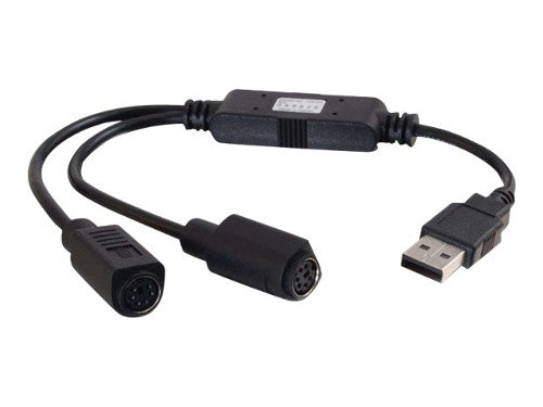 USB to PS/2 Keyboard/Mouse Adapter Cable - Black – TechExpress