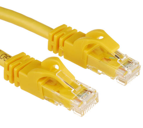 5m Cat6 Booted Unshielded (UTP) Network Patch Cable - Yellow - TechExpress 