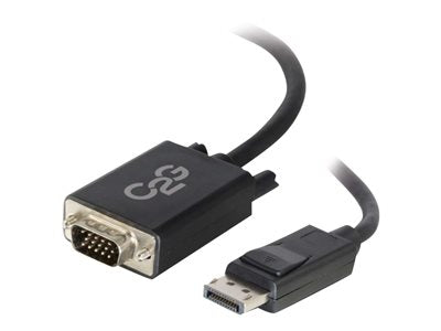 2m DisplayPort Male to VGA Male Adapter Cable - Black - TechExpress 