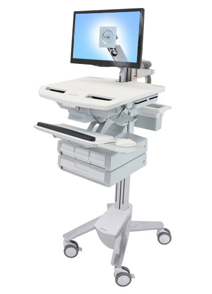 StyleView® Cart with LCD Arm, 4 Drawers - TechExpress 