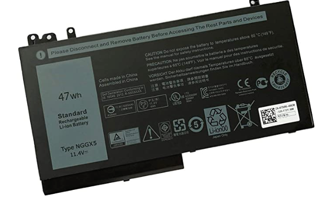 NGGX5 battery for Dell Latitude E5270 11.4V 47Whr 3 Cell Primary Lithium-Ion Battery - TechExpress 