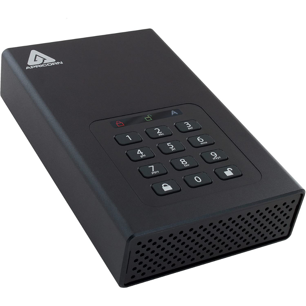 Padlock DT 256 AES encryption 4TB with UK and EU AC Adapter