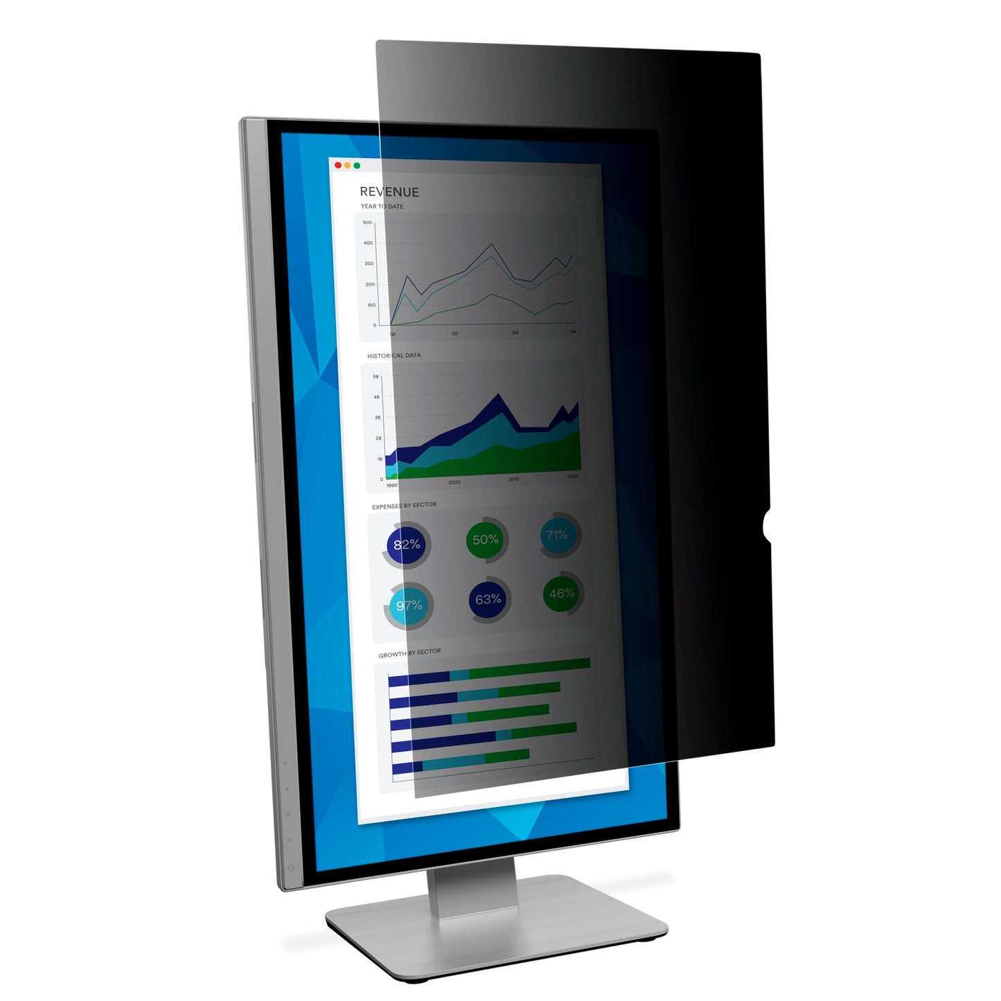 3M™ Privacy Filter for 25" Widescreen Monitor Portrait (PF250W9P) - TechExpress 